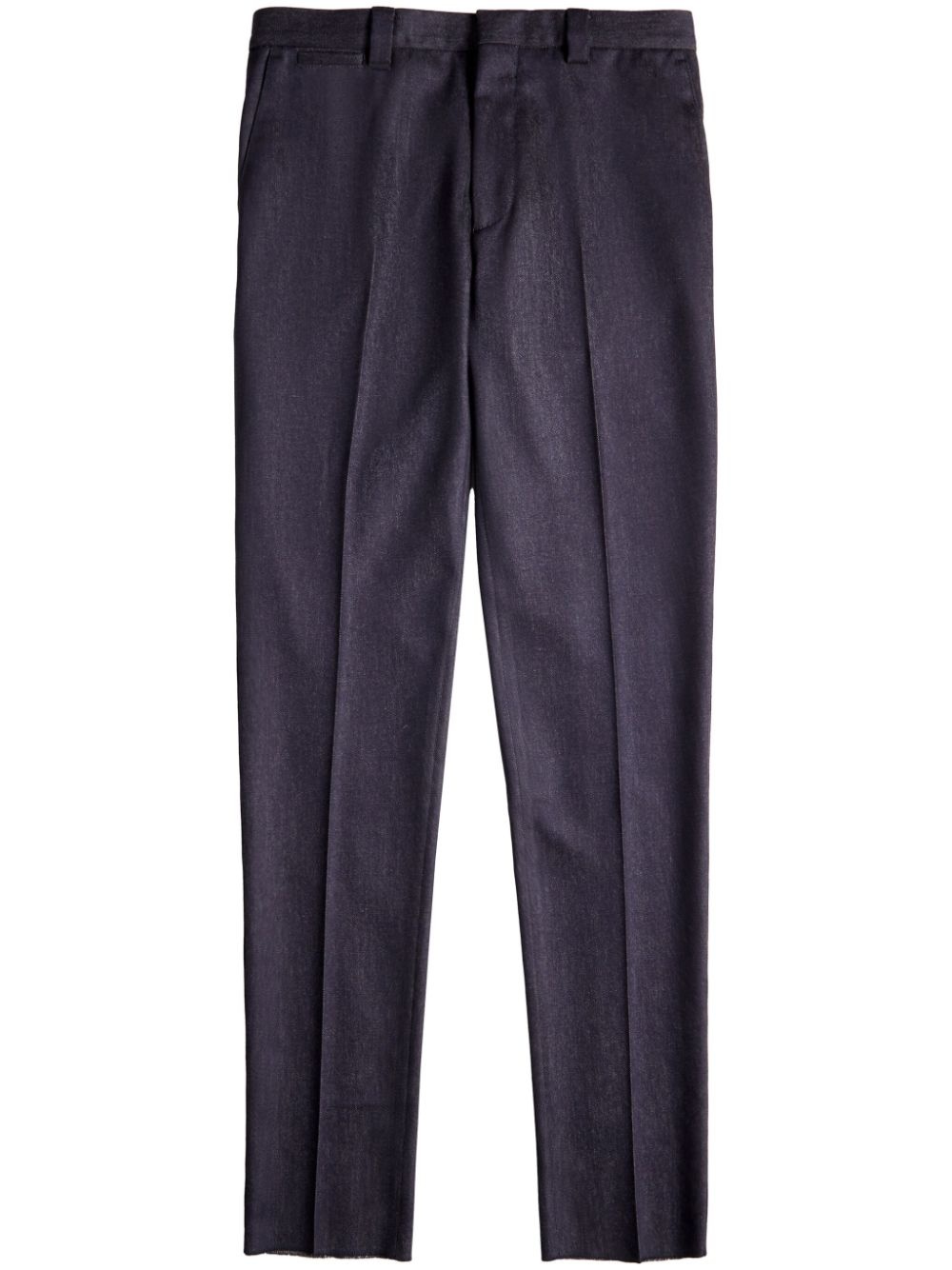 wool denim tailored trousers - 1