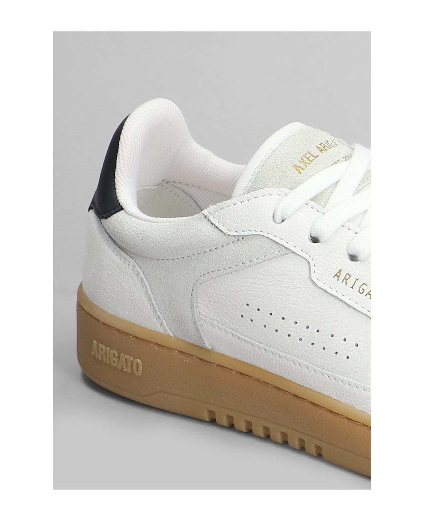 Dice T-toe Sneakers In White Leather - 5