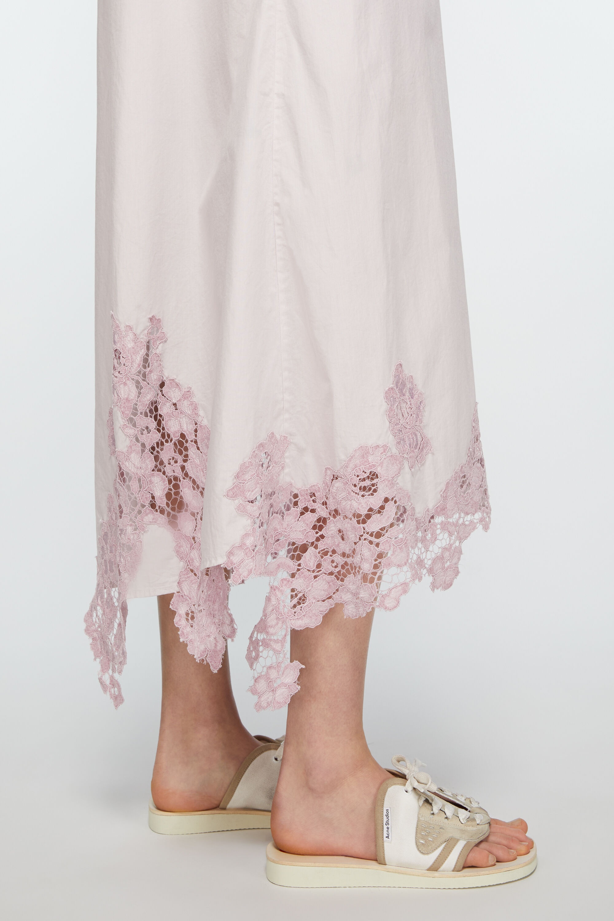 Strap lace dress - Light lilac purple - 5