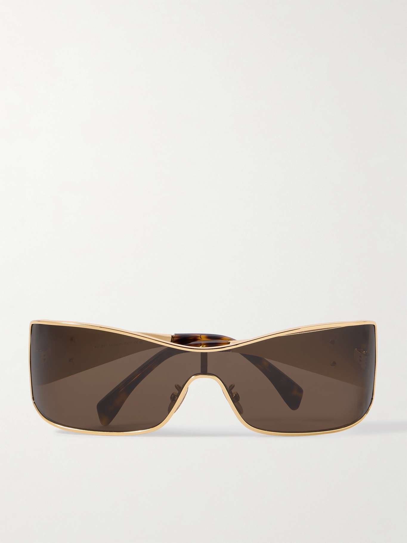 Rectangular-frame gold-tone sunglasses - 1