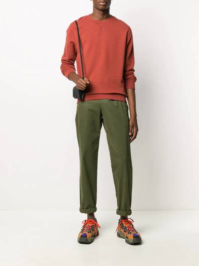 Sunspel ribbed edge crew neck sweatshirt  outlook