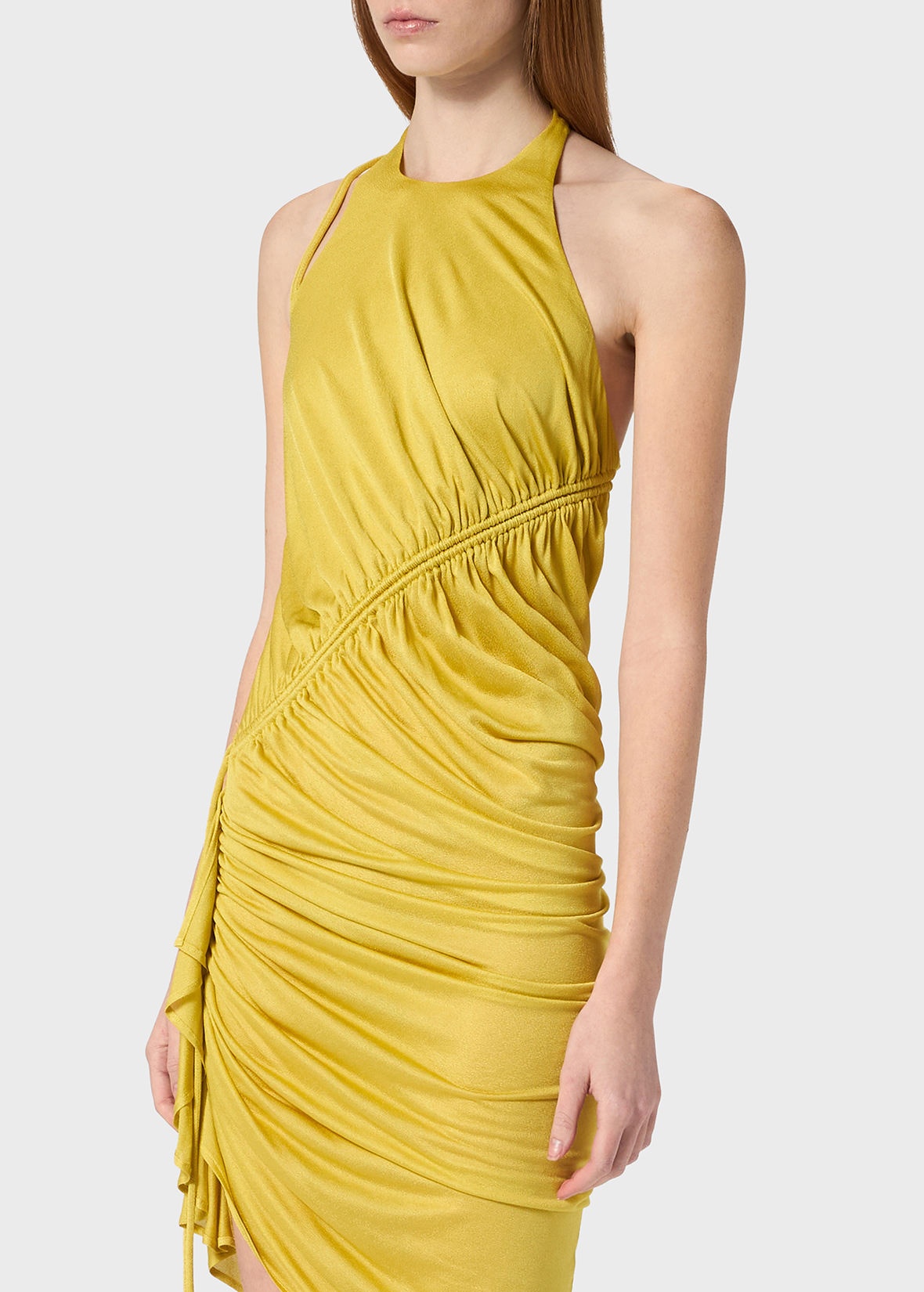 CRÊPE JERSEY DRESS WITH GATHERING - 5