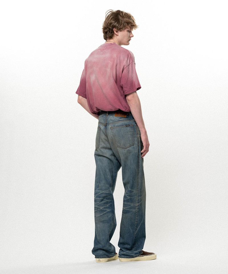 Distressed Straight Denim Pants 11