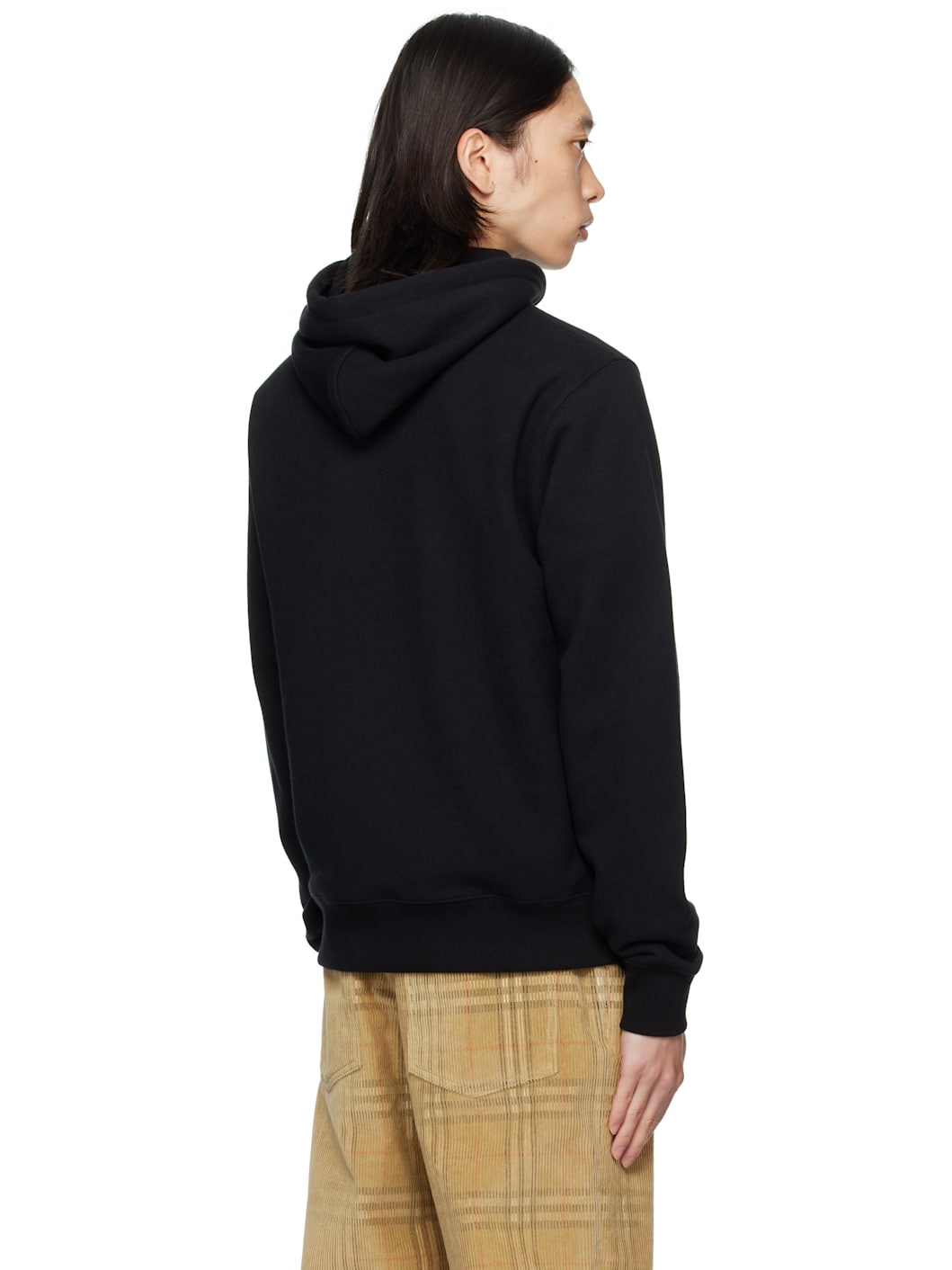 Black EKD Check Cotton Hoodie - 3