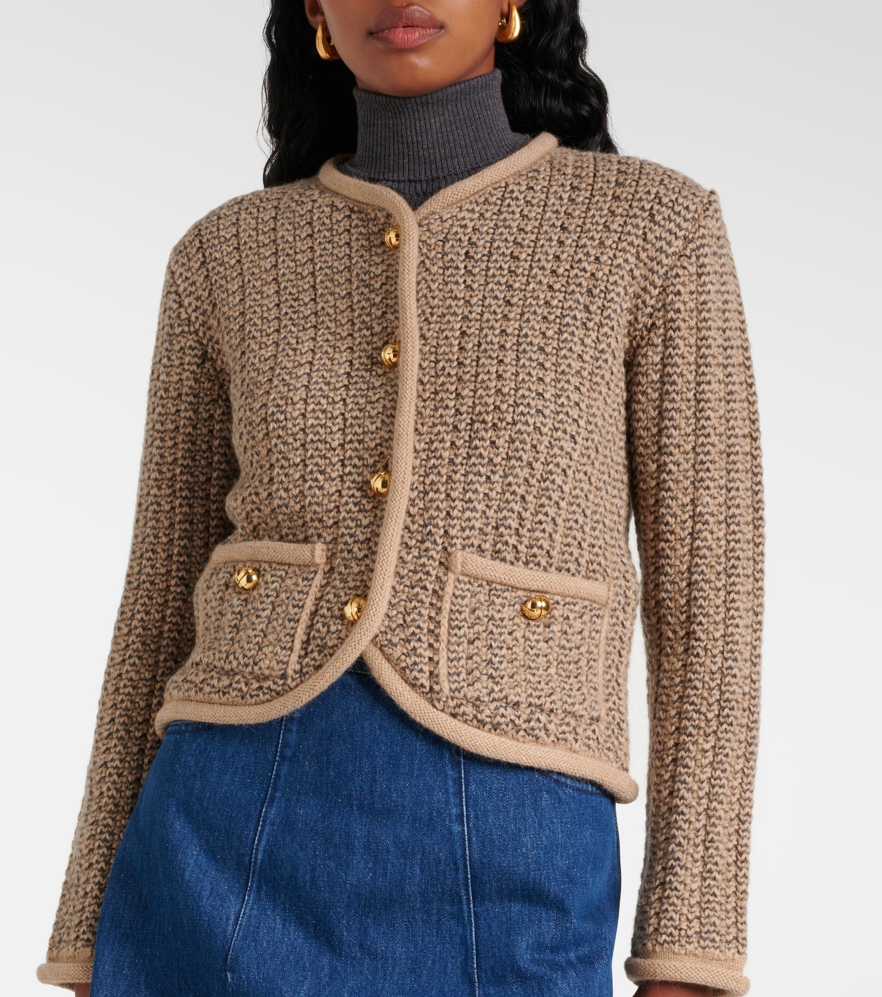 Wool and alpaca cardigan - 4