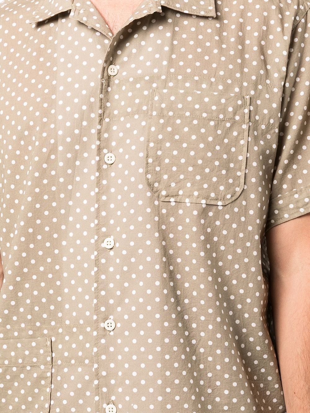 polka-dot camp-collar shirt - 5