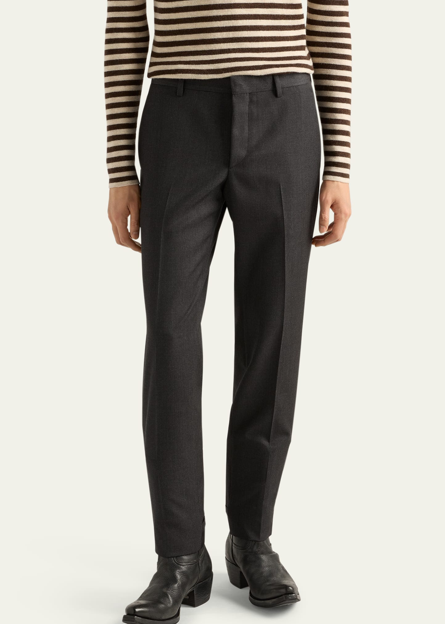 Men's Wool Gabardine Tapered Pants - 4