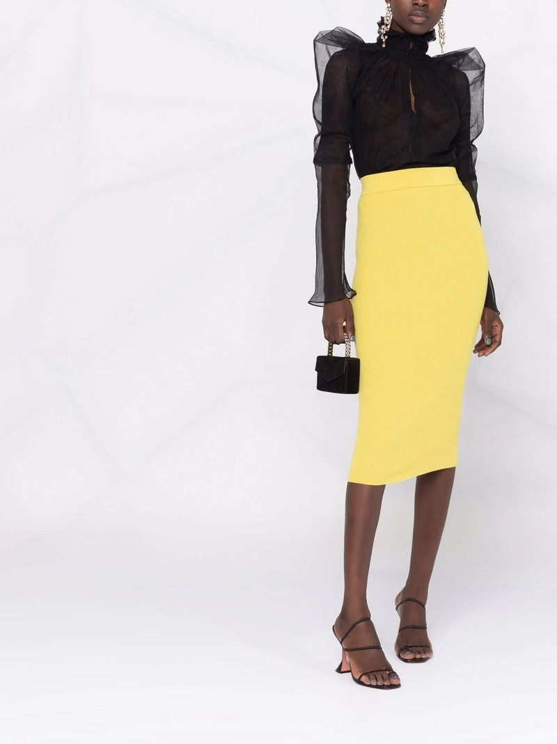 TOM FORD floral-lace high-neck blouse outlook