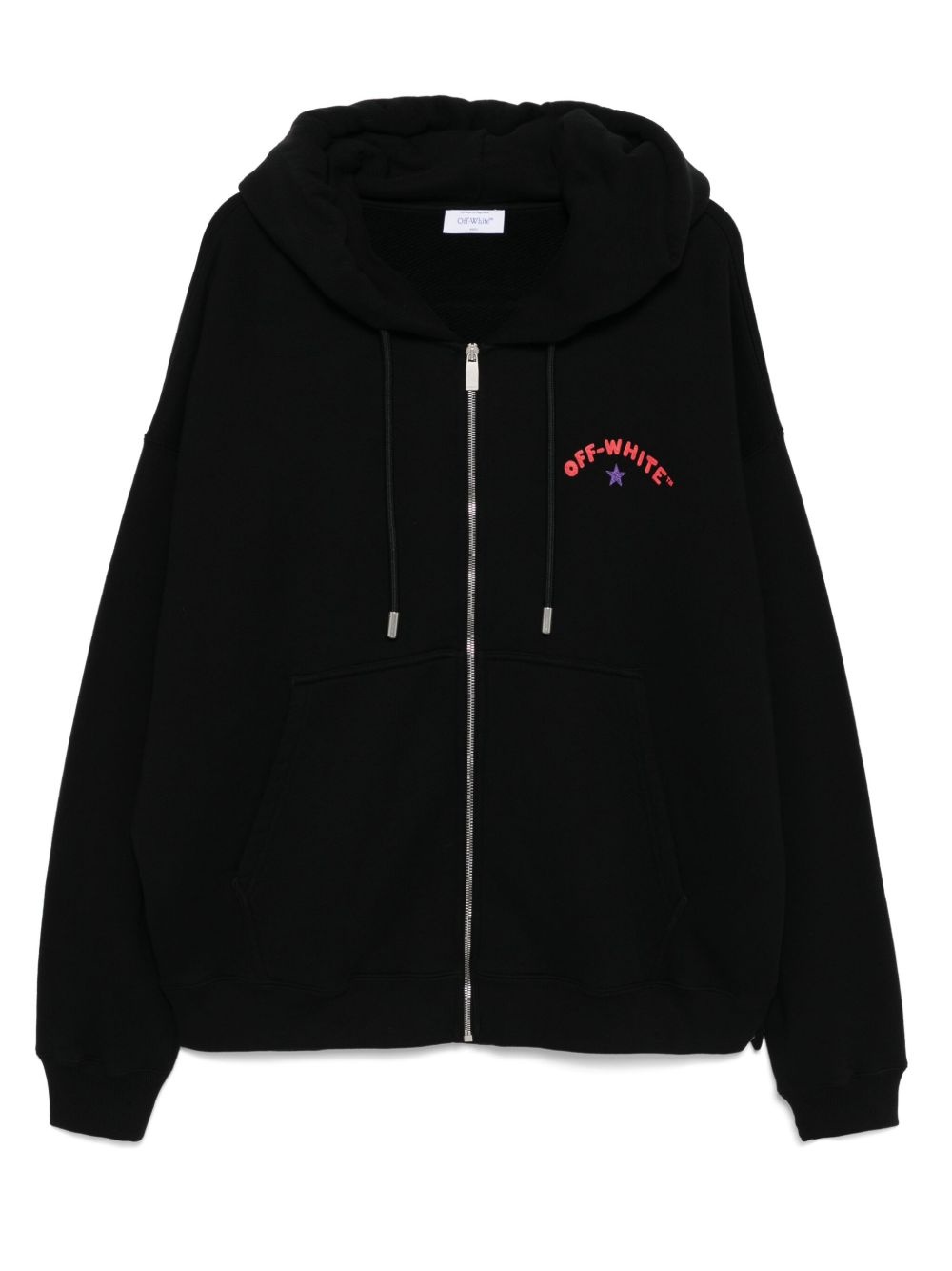 Off-White logo-print zip-up hoodie | REVERSIBLE