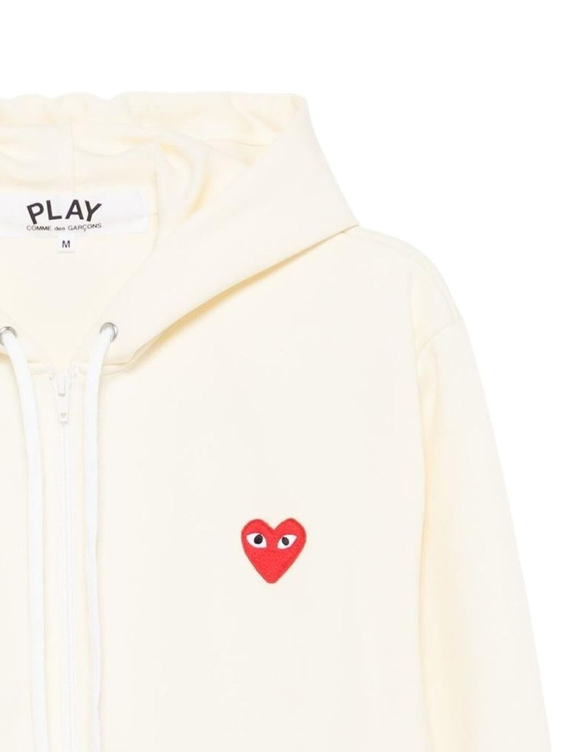 Comme des Garçons PLAY emblem zip-up hoodie outlook