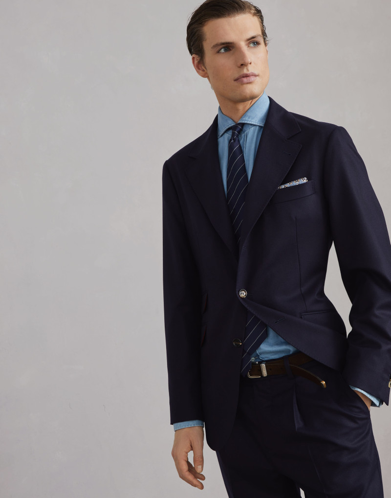 Virgin wool flannel deconstructed Cavallo blazer 4