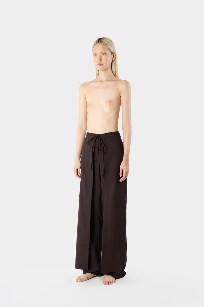 SUNNEI LONG PANEL PANTS / burnt aubergine outlook