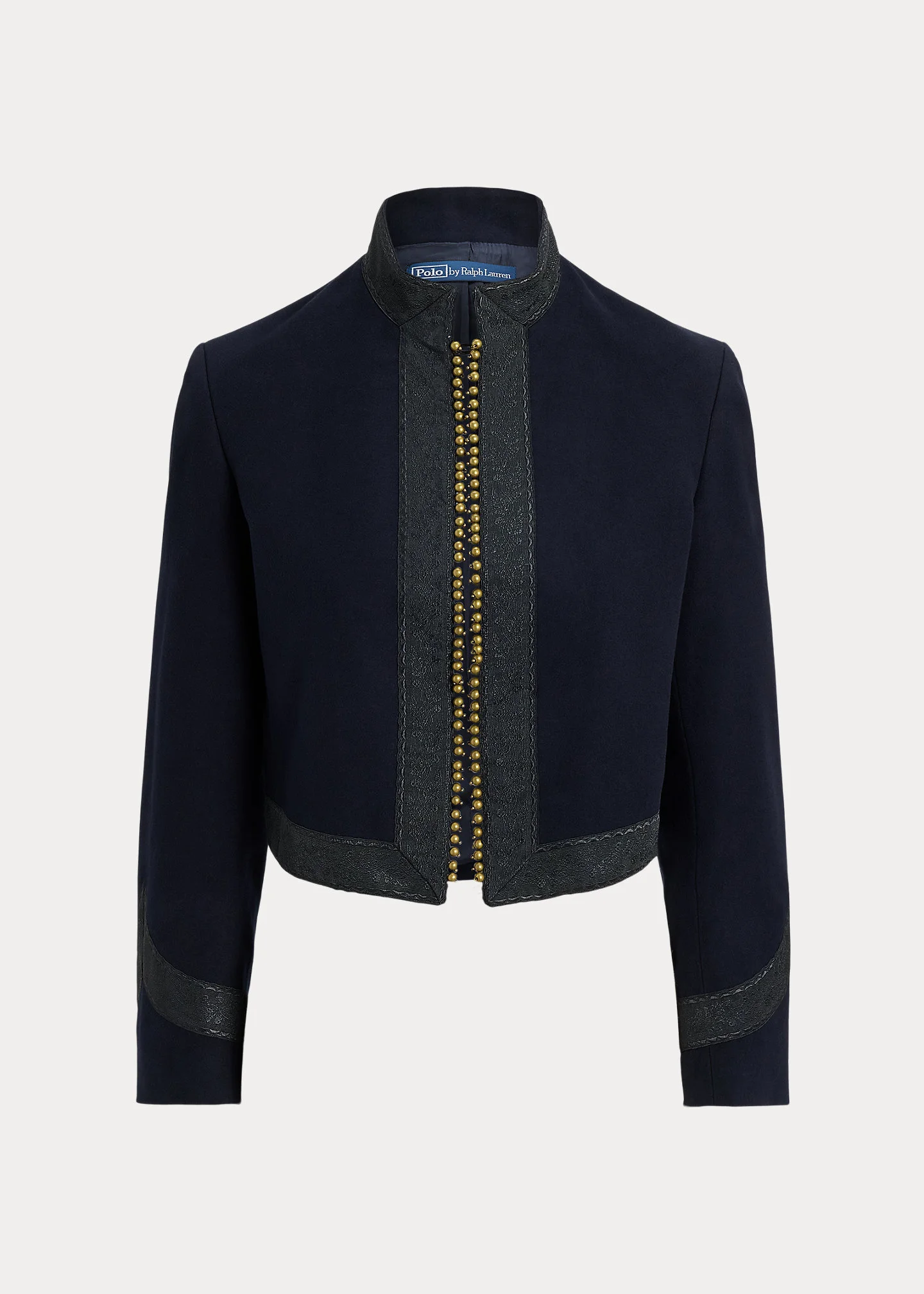 Embellished Cotton Cropped Jacket - 1