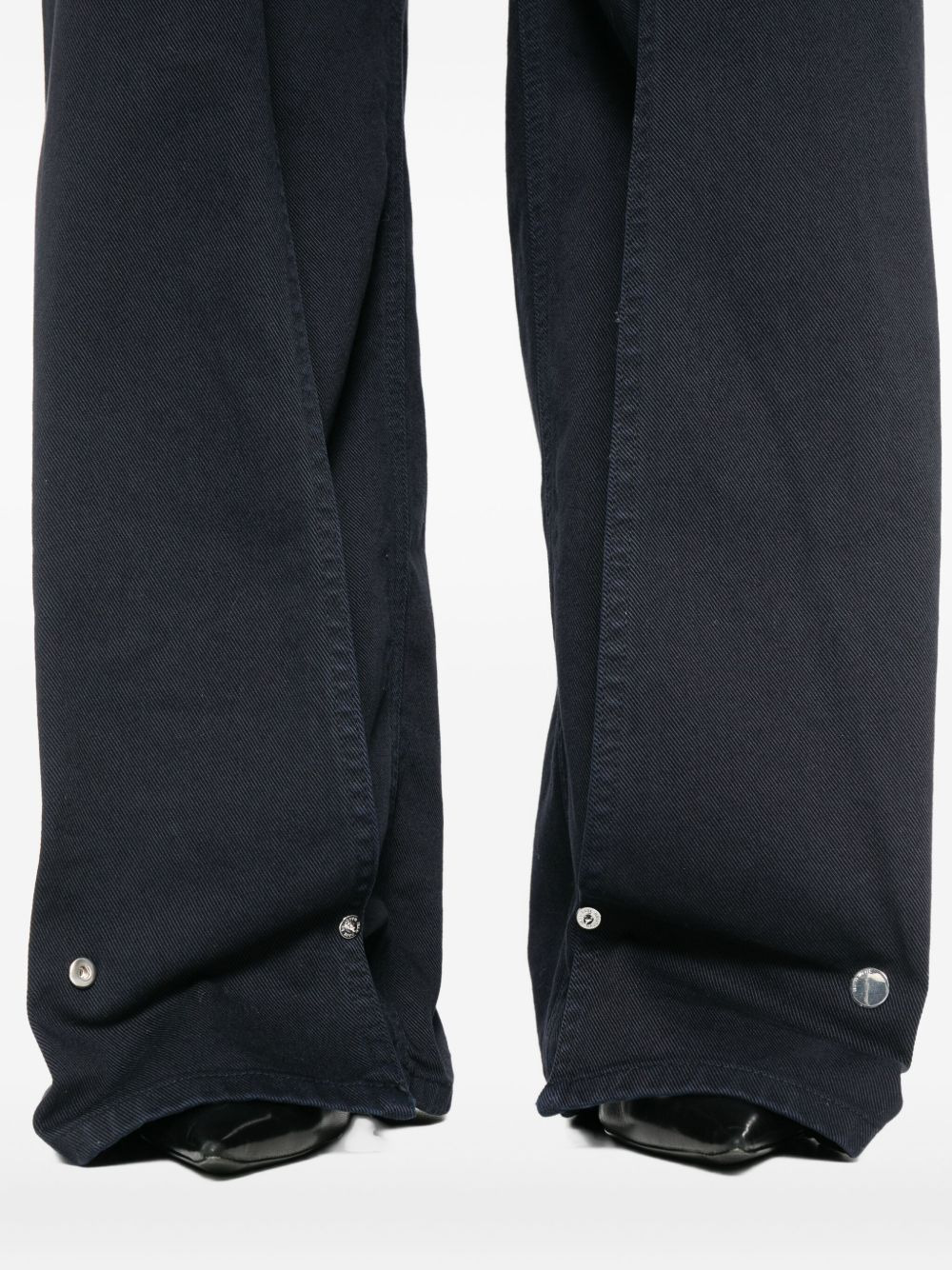 panelled button-fastening jeans - 5