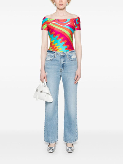 PUCCI Bersaglio-print off-shoulder top outlook