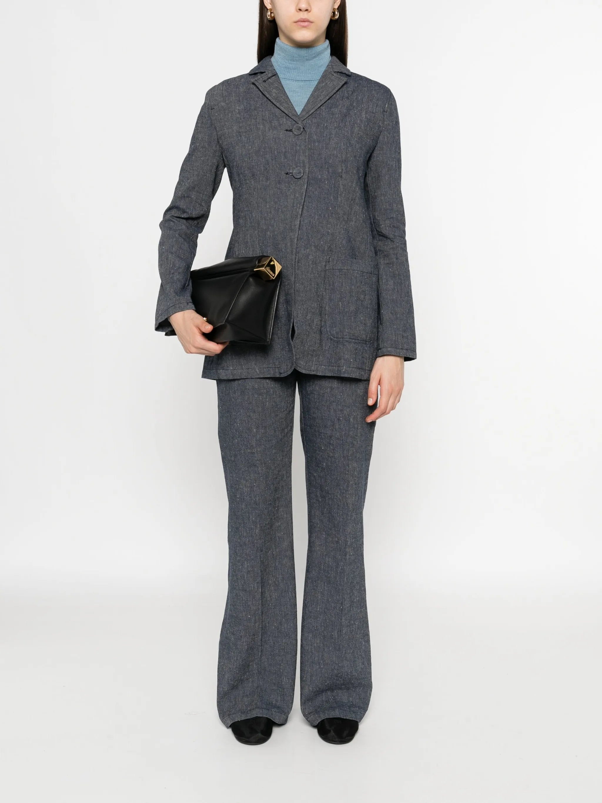 Mark Kenly Domino Tan Button-fly Trousers - 2