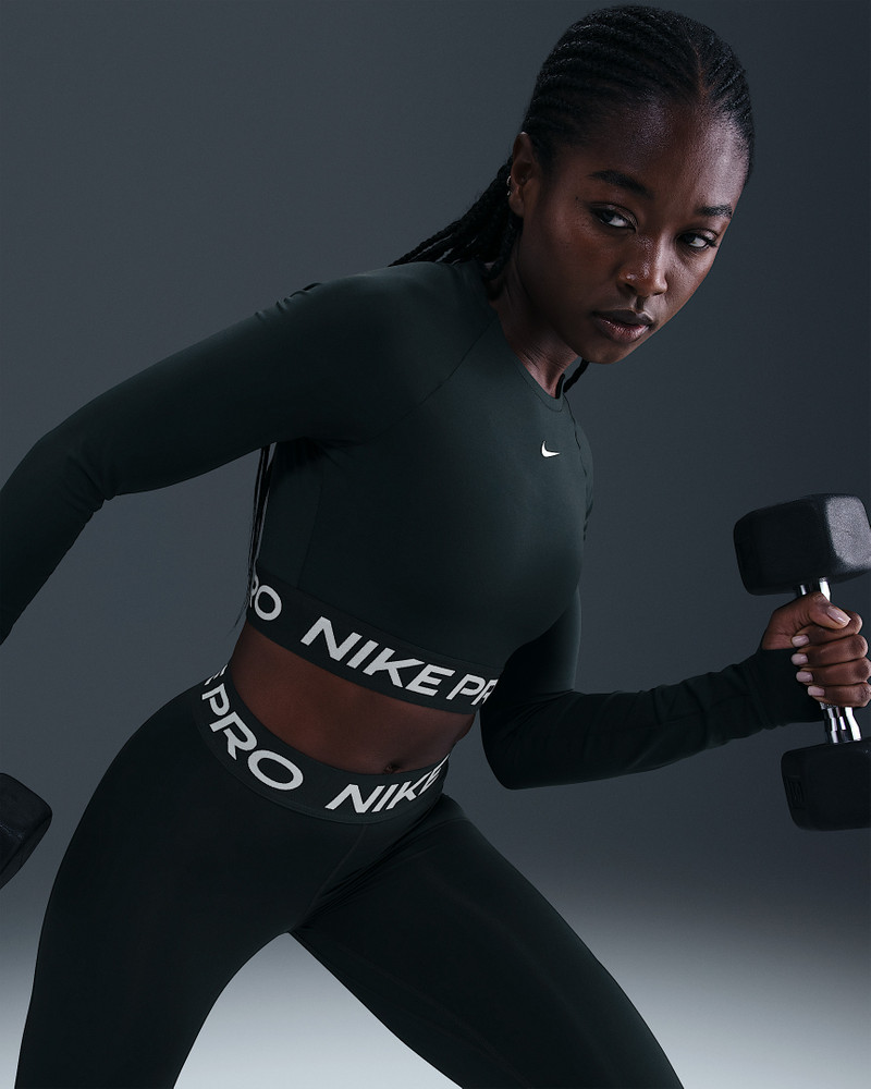 Nike Pro Women's Dri-FIT Cropped Long-Sleeve Top 3