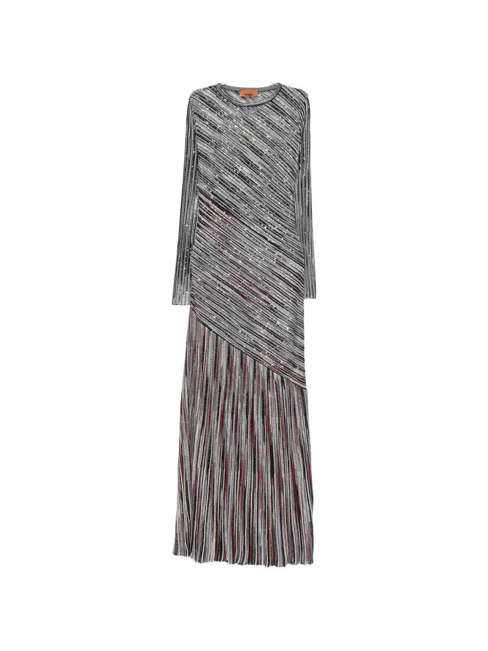 Missoni Women Long Striped Dress Embellished With Sequins - 1
