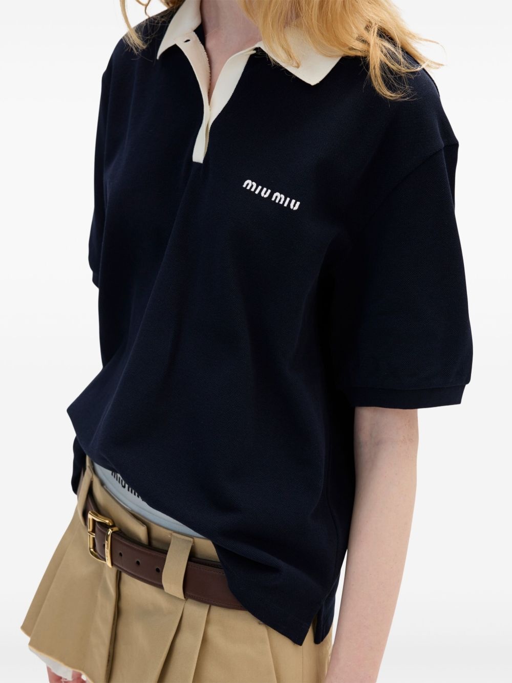 Cotton piqué polo shirt - 5