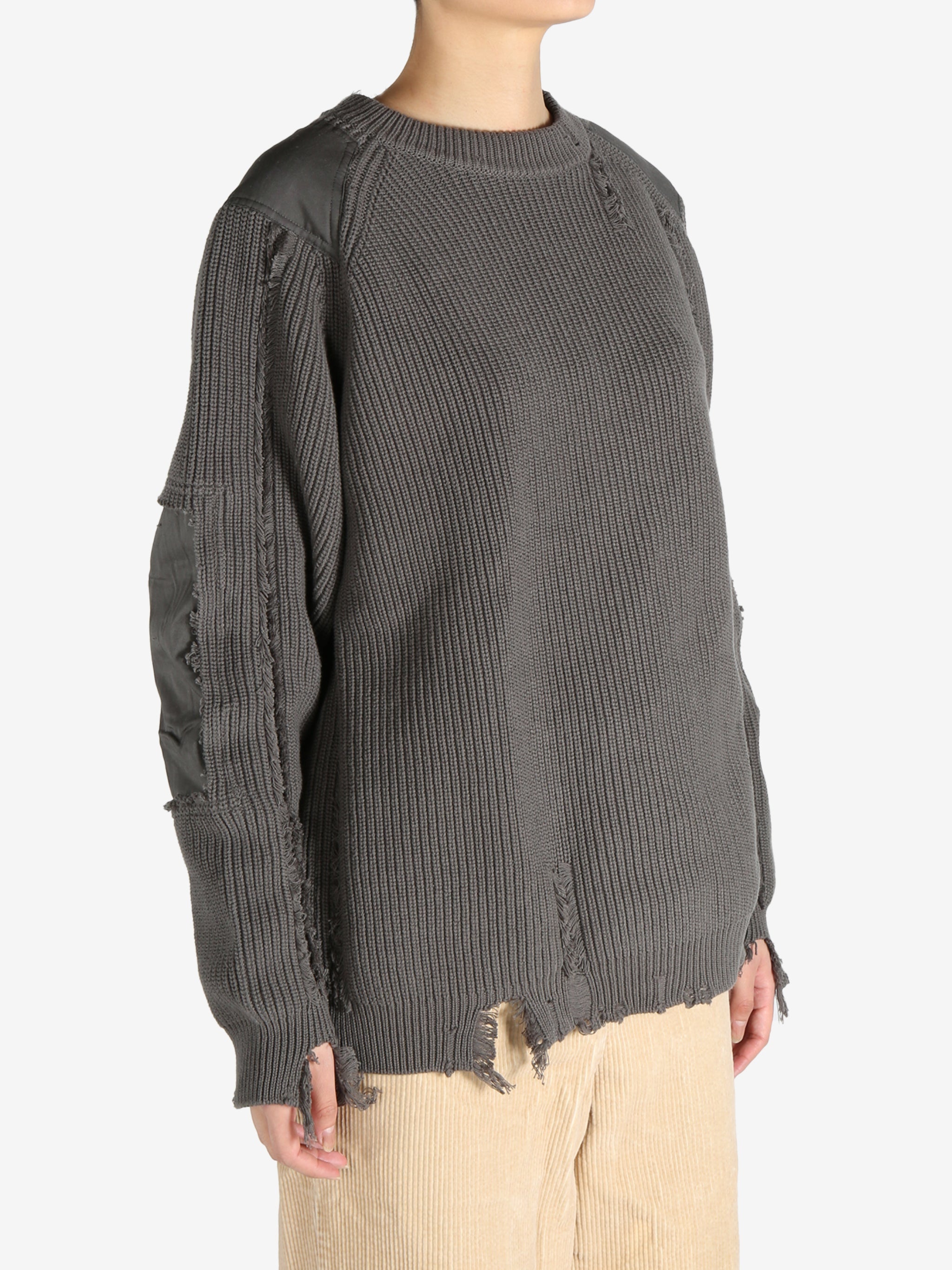 Y'S - Women Distressed Military Sweater - 2