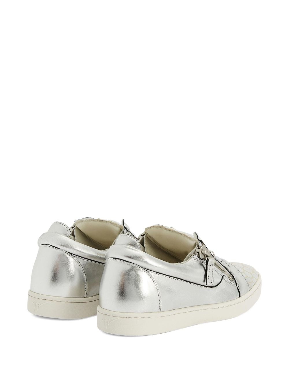 Nicki zip-detail leather sneakers - 3