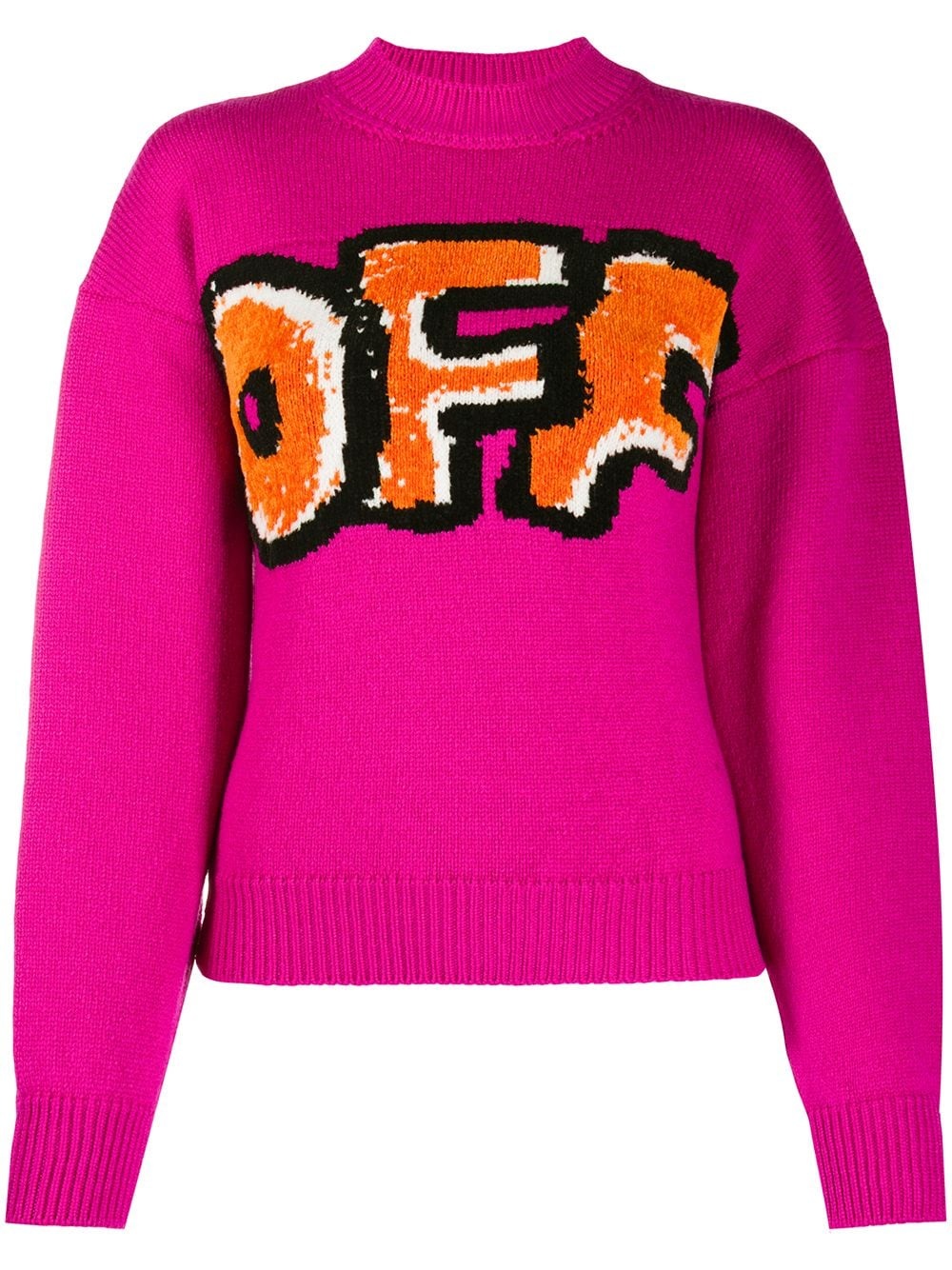 Graffiti logo intarsia jumper - 1