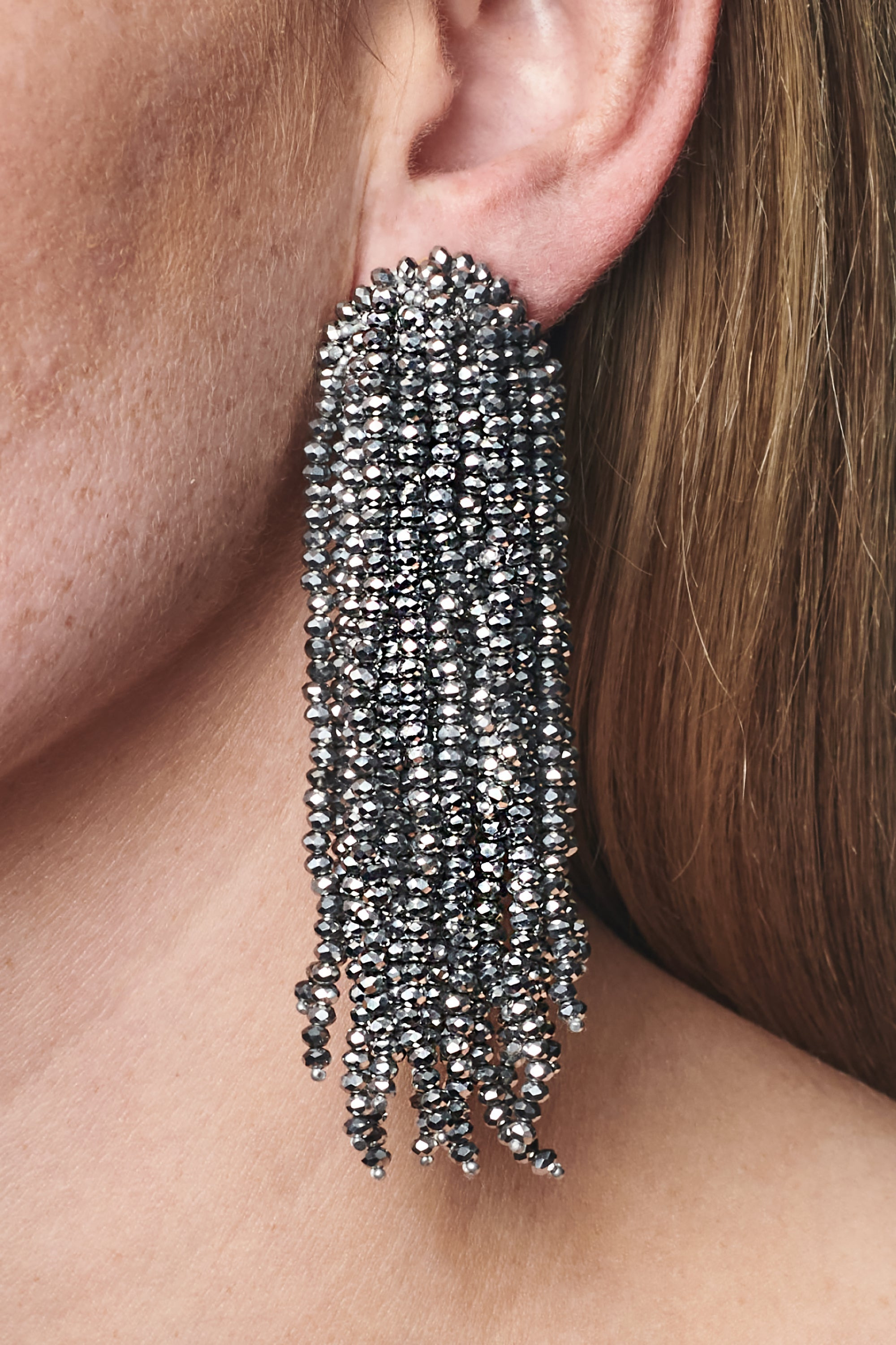 FOUNTAIN EARRINGS - SILVER - 2