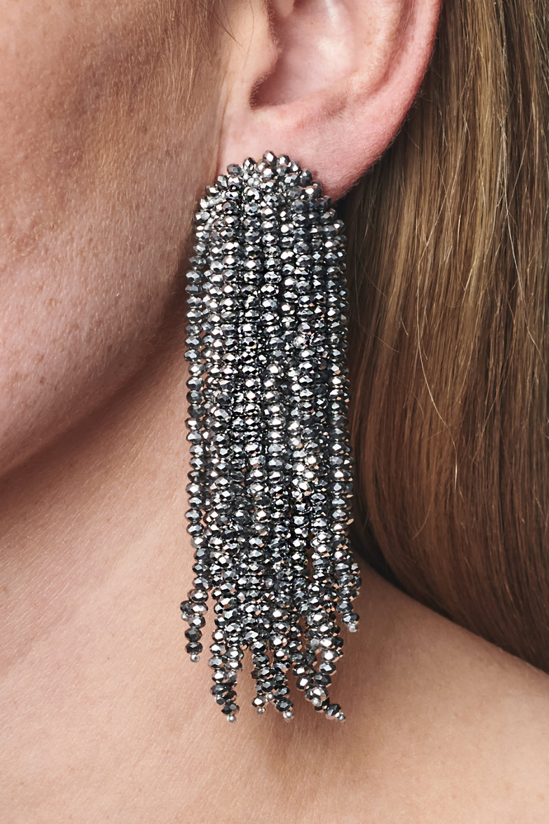 SACHIN & BABI FOUNTAIN EARRINGS - SILVER outlook