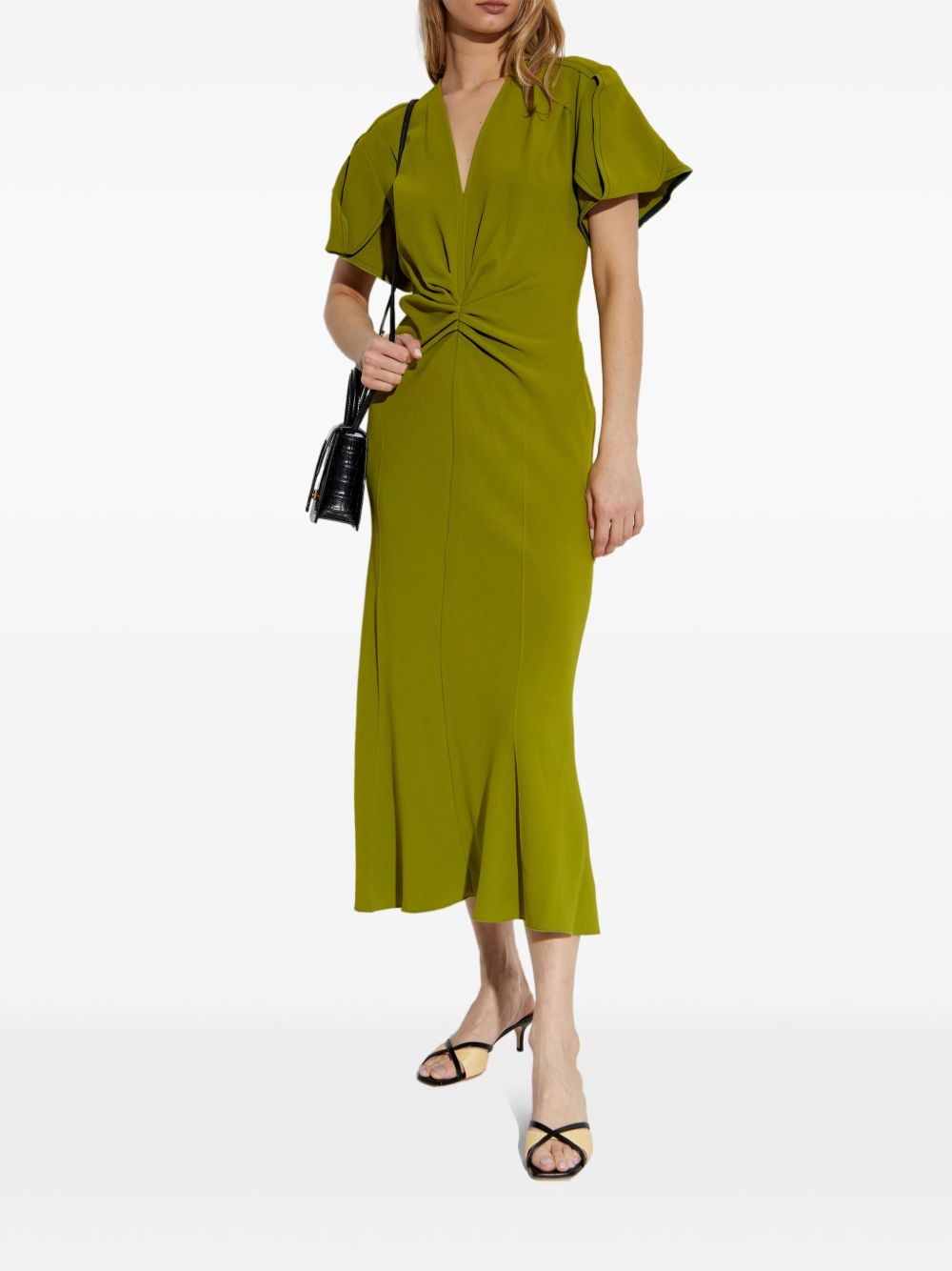 v-neck dress - 2