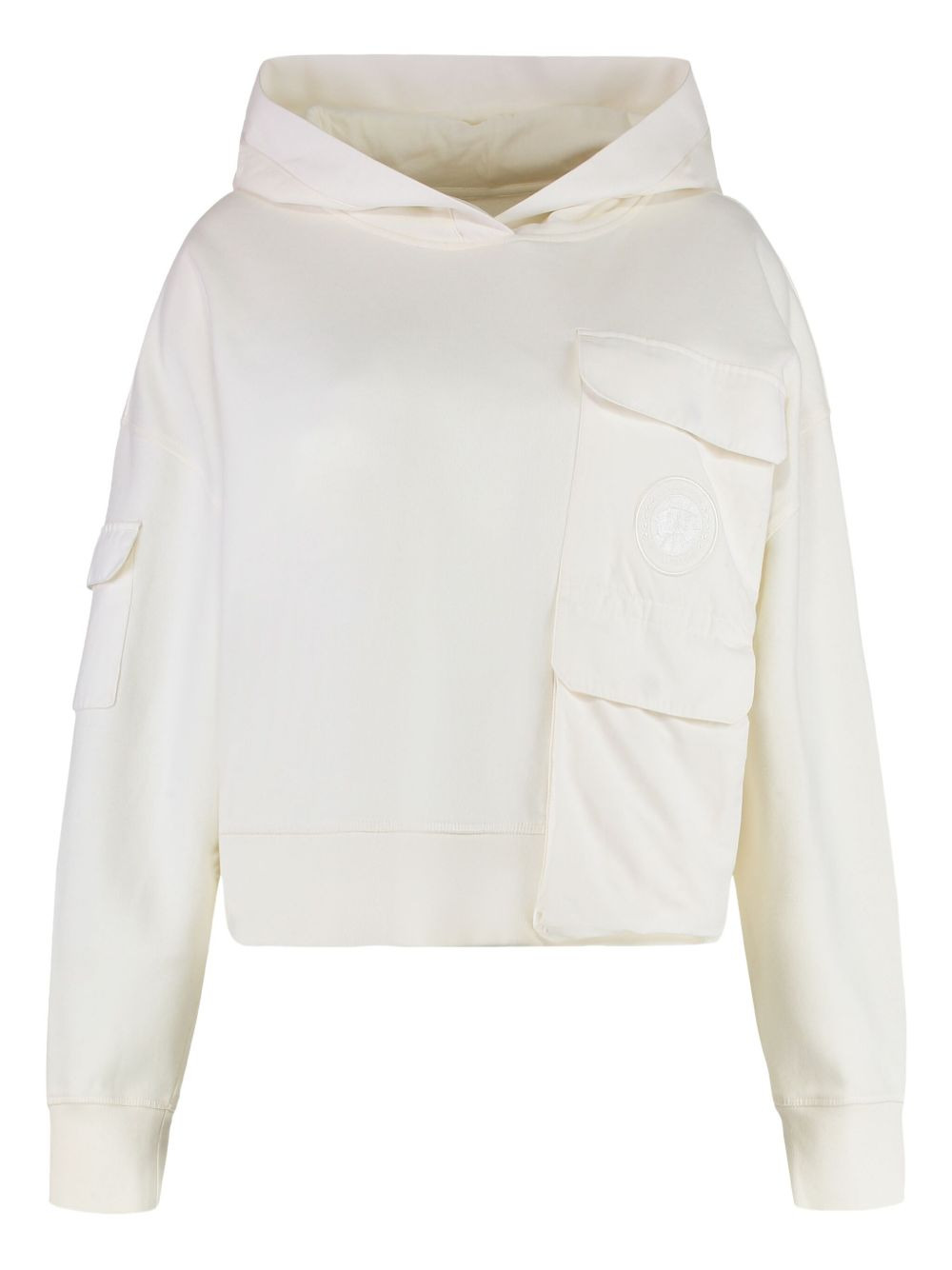 Yates pocket-detail cotton hoodie - 1