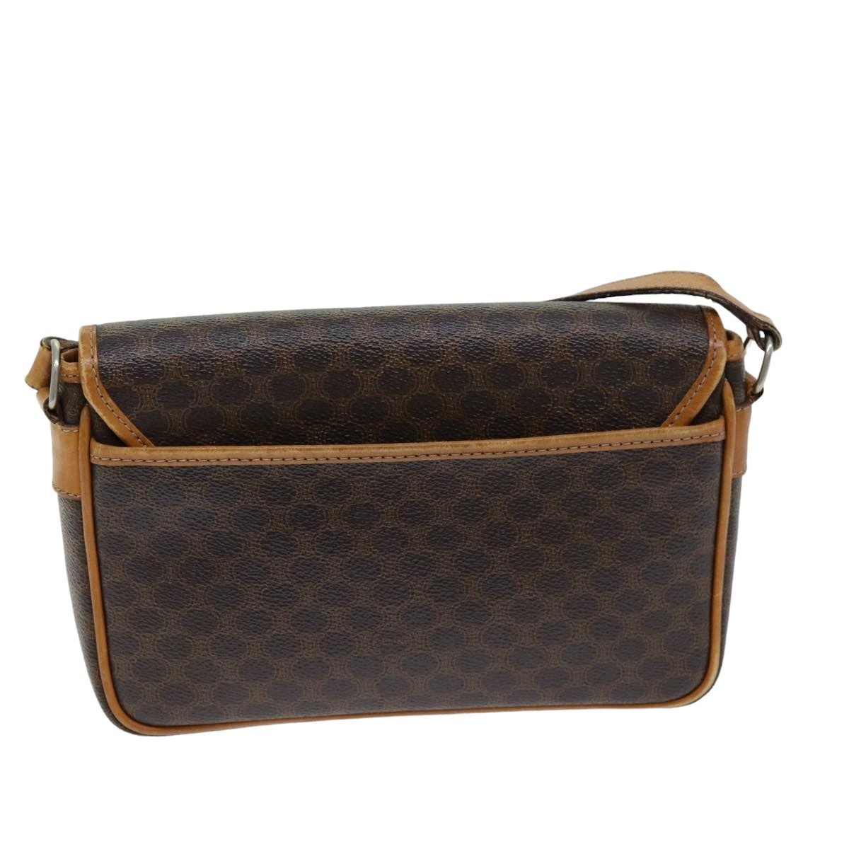 CELINE Macadam Canvas Shoulder Bag Pvc Brown - 2