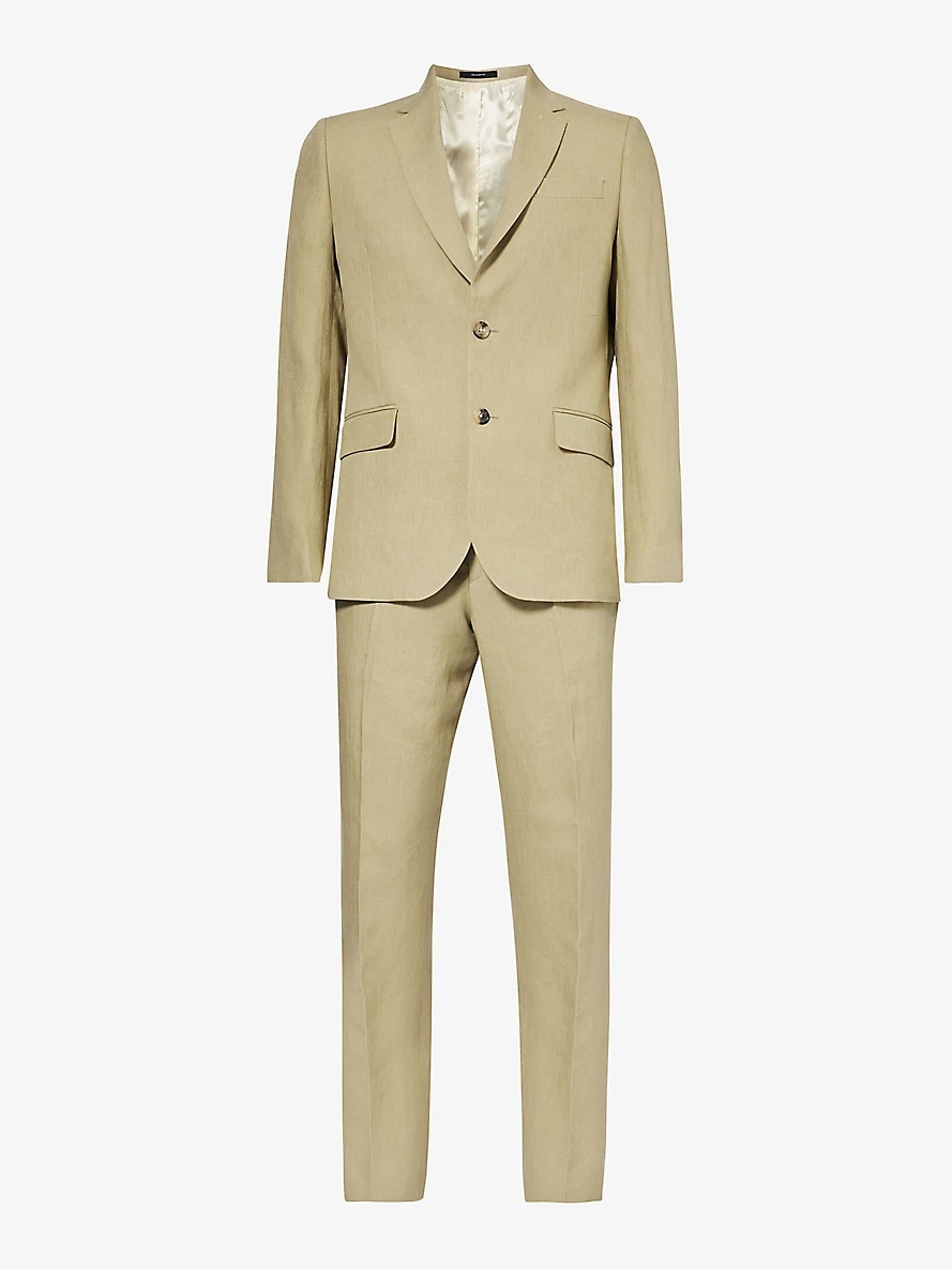 The Soho regular-fit linen suitt - 1