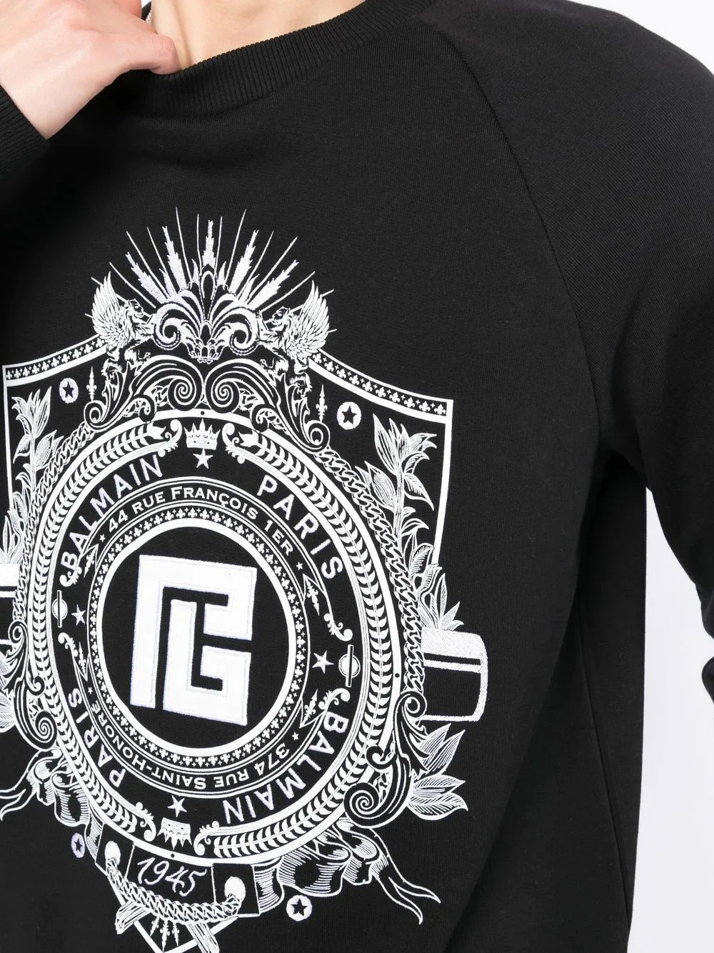 crest-print sweatshirt - 5