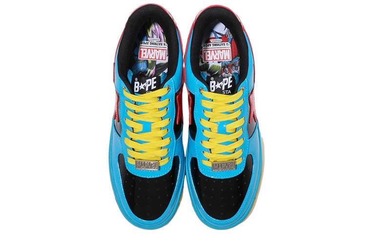 (WMNS) A BATHING APE Bape Sta Low 'Red Blue Yellow' 1I73-291-916 - 4