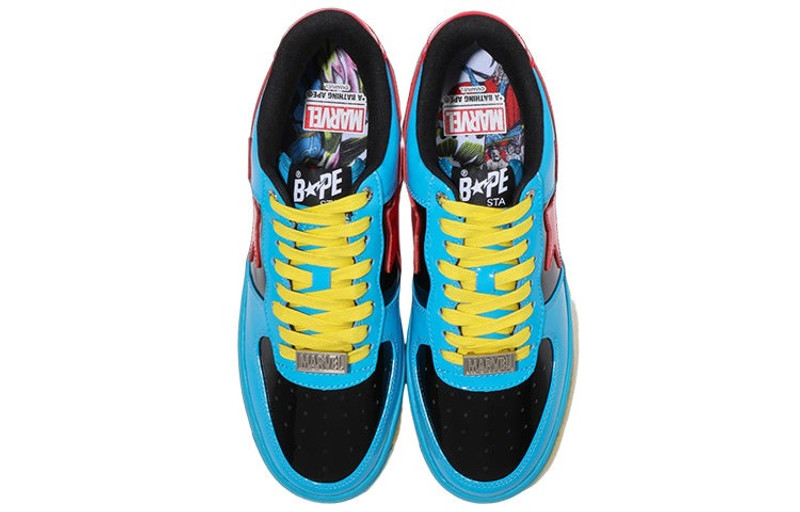 (WMNS) A BATHING APE Bape Sta Low 'Red Blue Yellow' 1I73-291-916 4