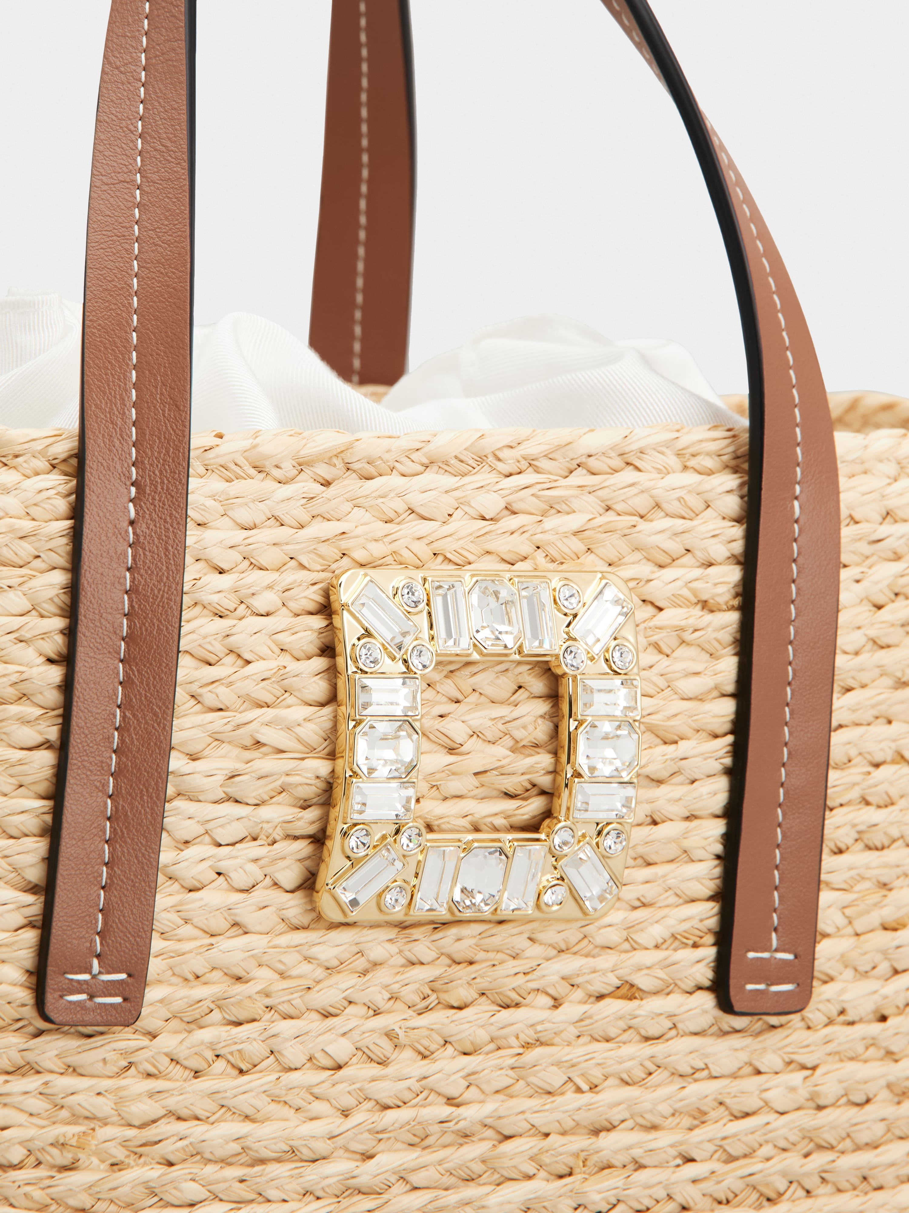 Viv' Skate Small Shopping Bag in raffia - 7