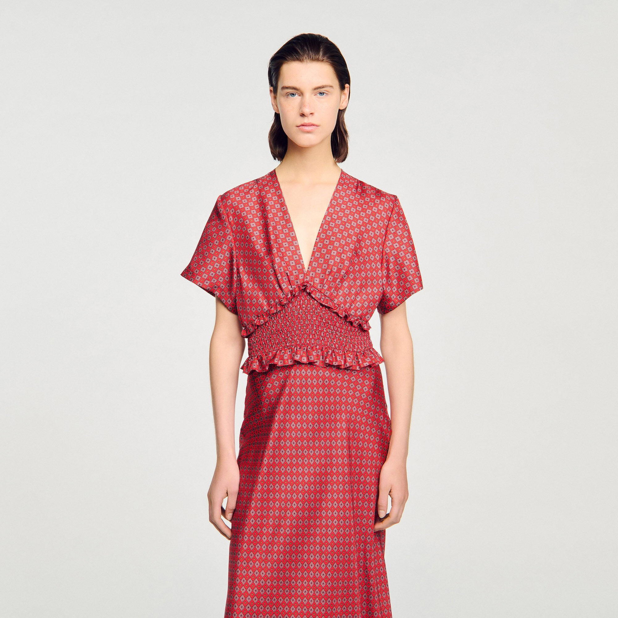 SCARF PRINT MAXI DRESS - 4