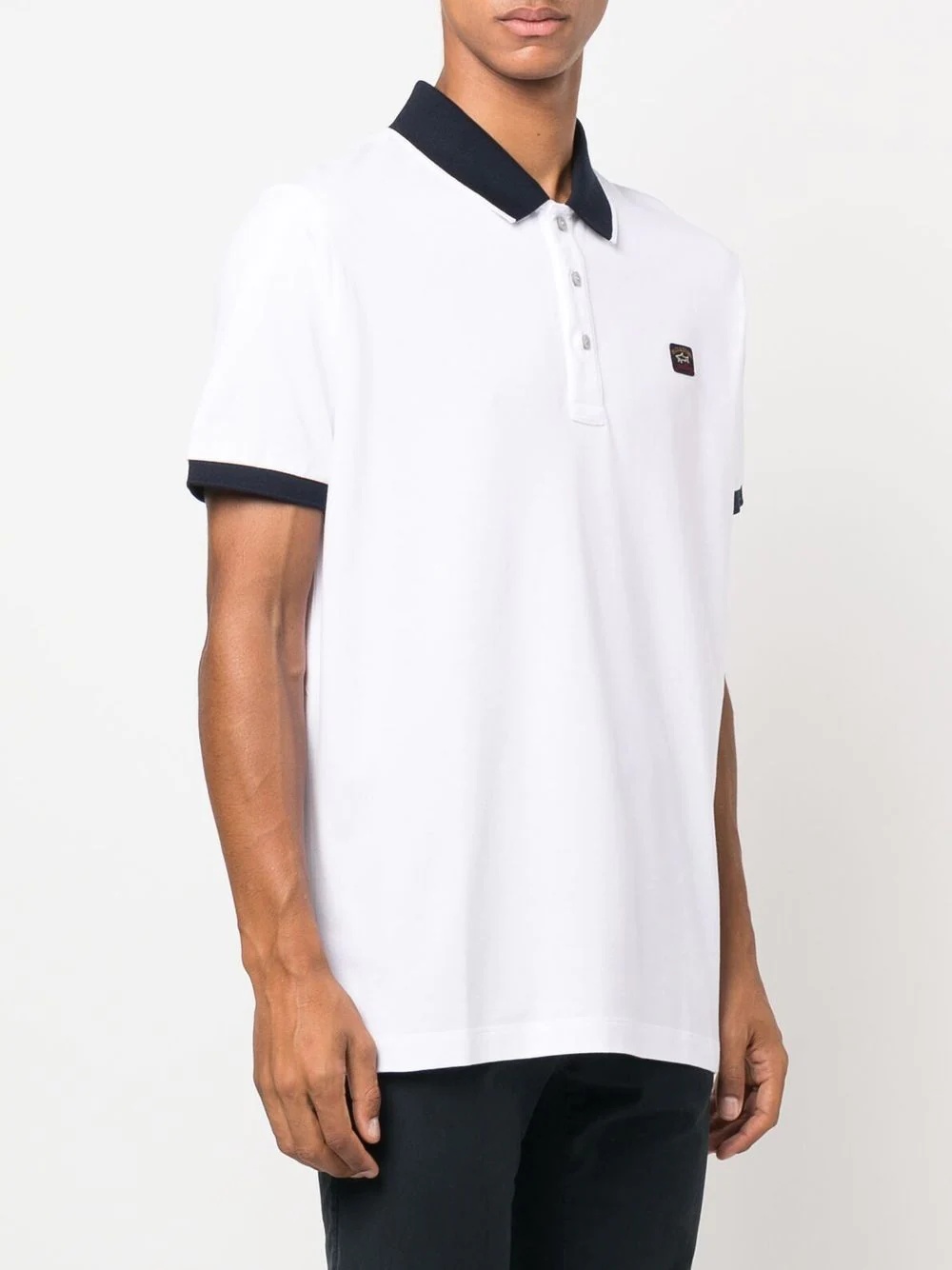 logo-patch polo shirt - 3