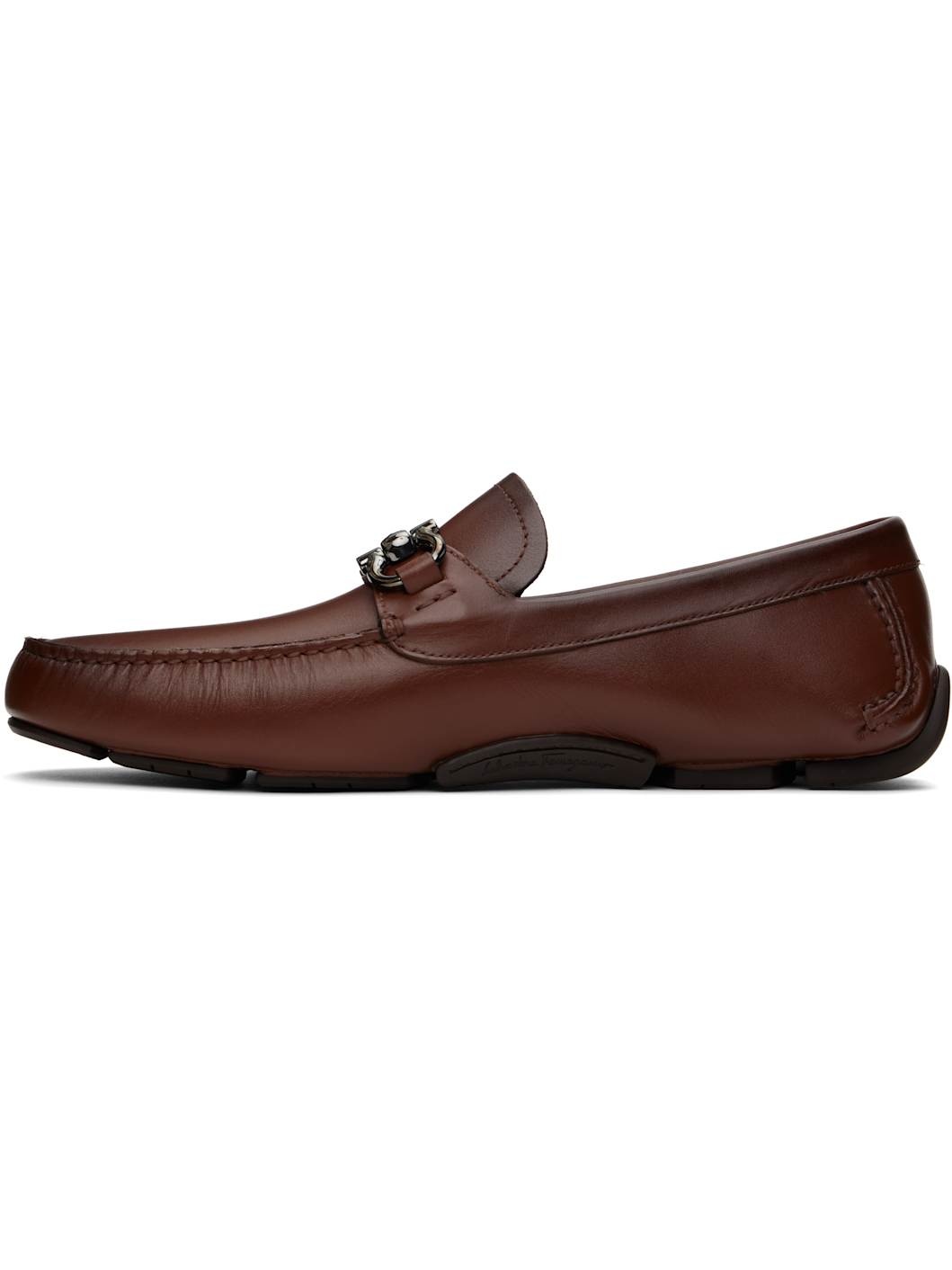 Brown Gancini Ornament Driver Loafers - 3