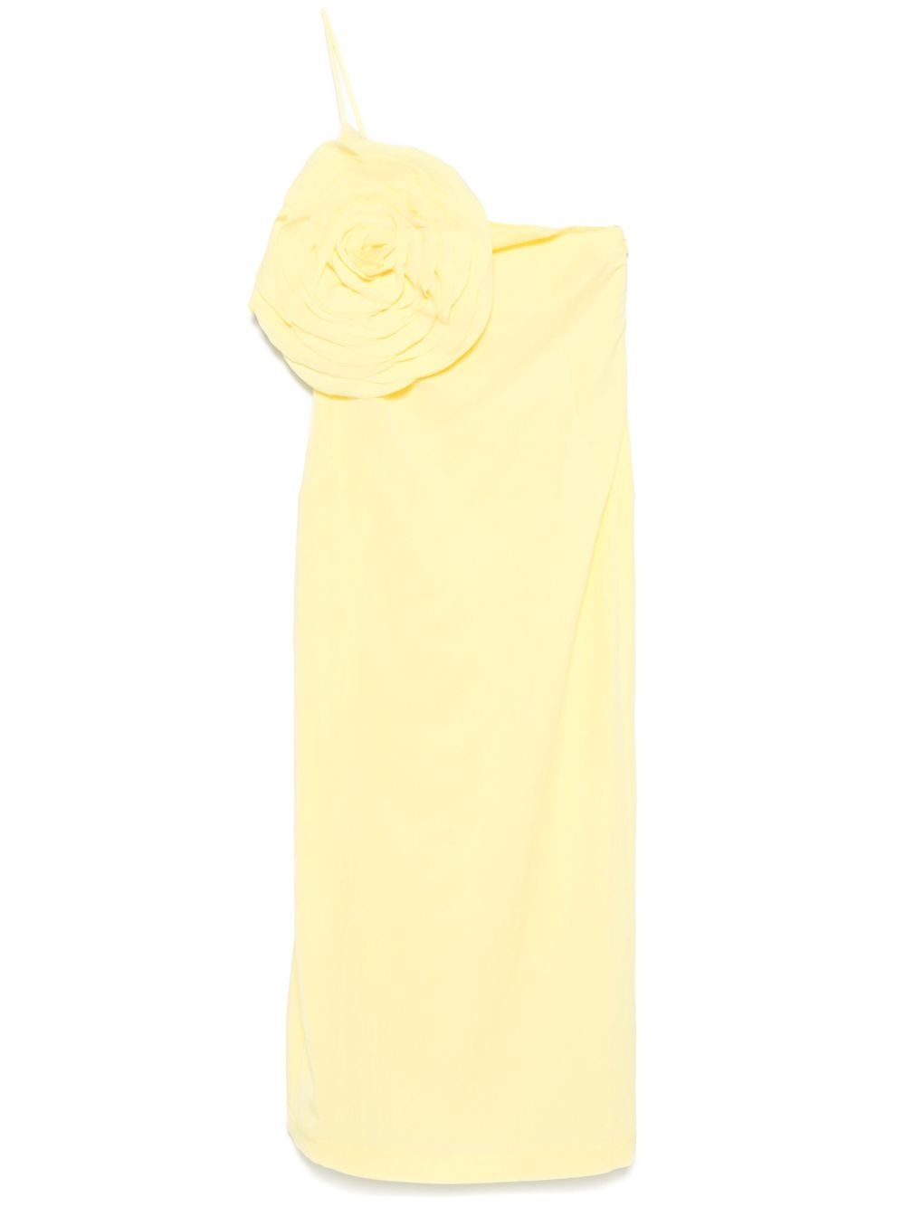 floral-appliqué midi dress - 1