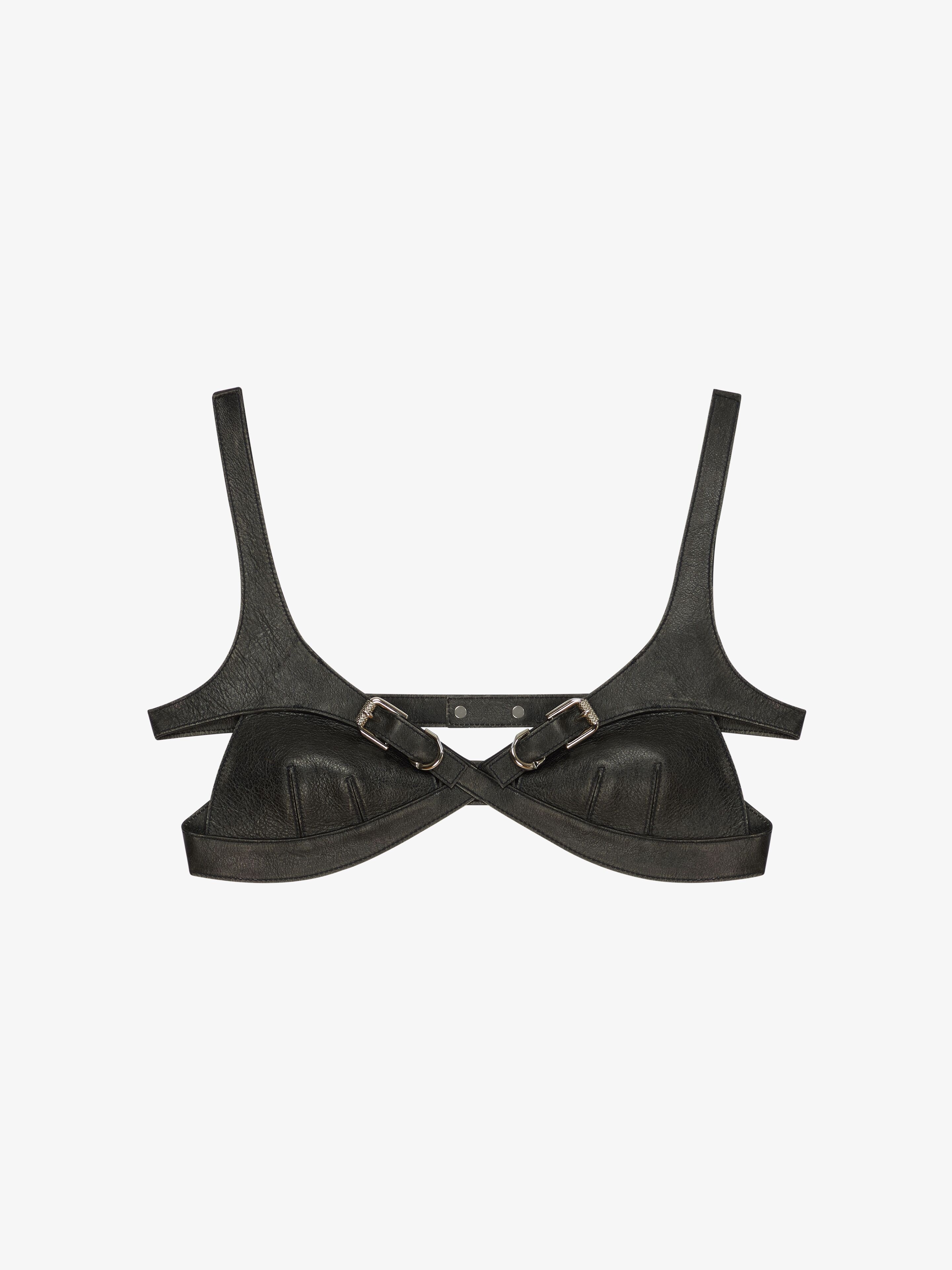 ブラジャー GIVENCHY NAPPA BRA TOP WITH CROSSED EFFECT GIVENCHY nappa bra top with crossed effect - Black