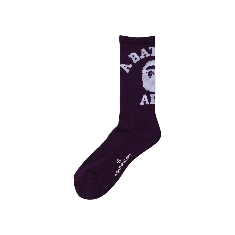 A BATHING APE® BAPE College Socks 'Purple' outlook