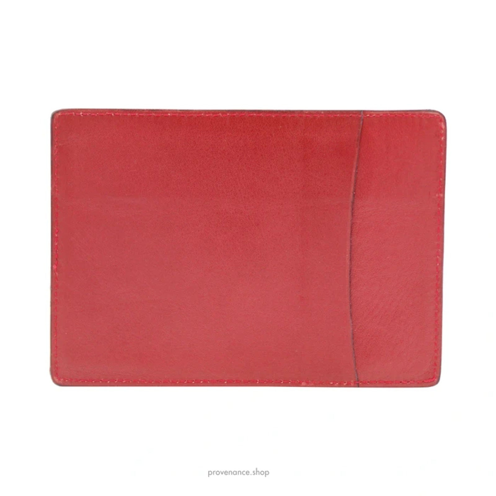 Rolex Card Holder Wallet - Red Leather - 2