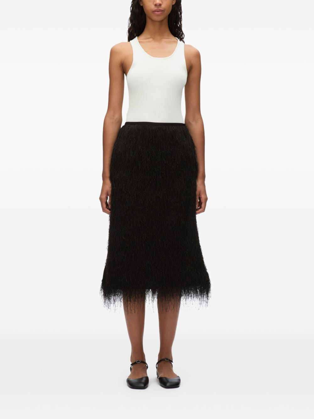 fringed midi skirt - 2