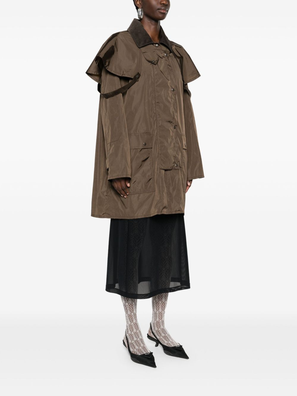 corduroy-collar storm jacket - 3