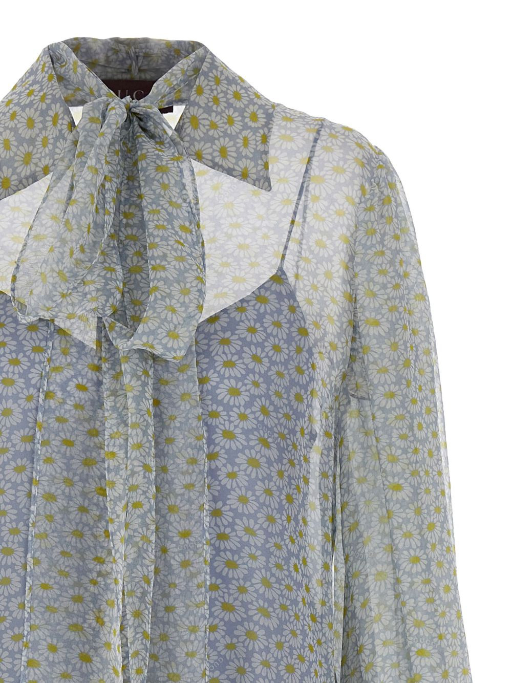 daisy print bow blouse - 4