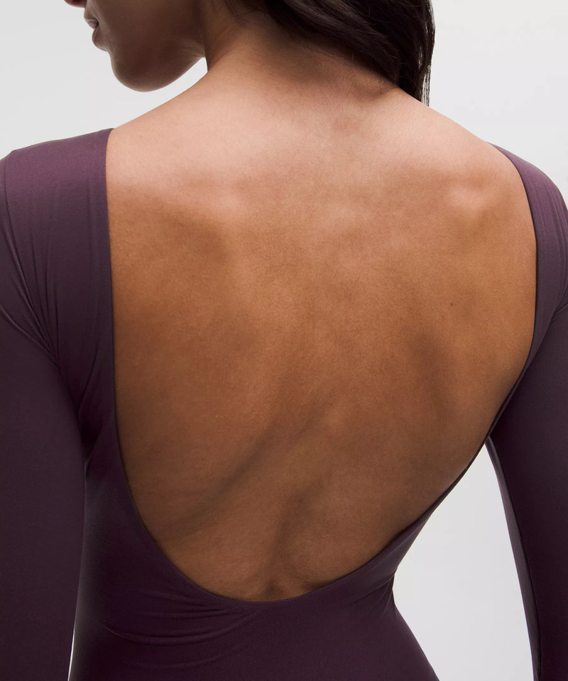 Wundermost Ultra-Soft Nulu Boatneck Scoop-Back Long-Sleeve Bodysuit 6