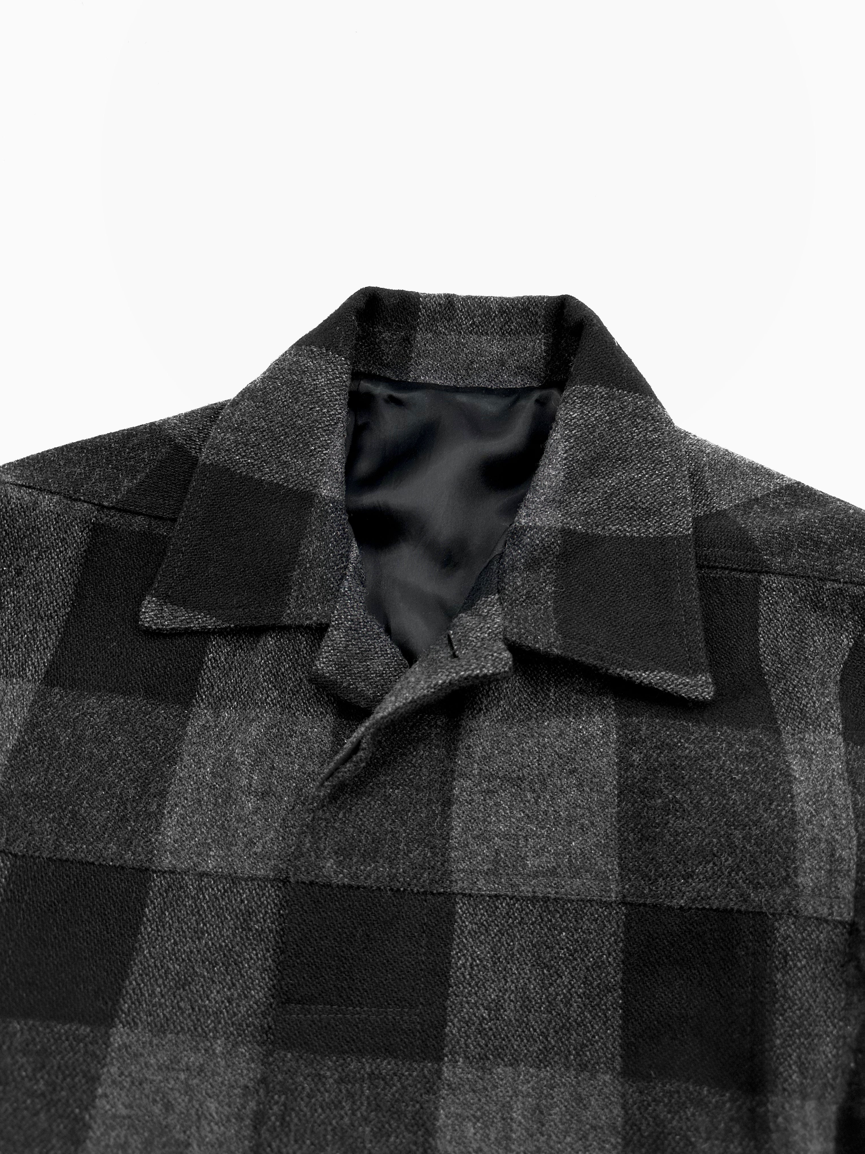 Rick Owens Fall 2016 Mainline Mastodon Checkered Plaid Wool Sample Colourway Workers Jacket 46 - 7