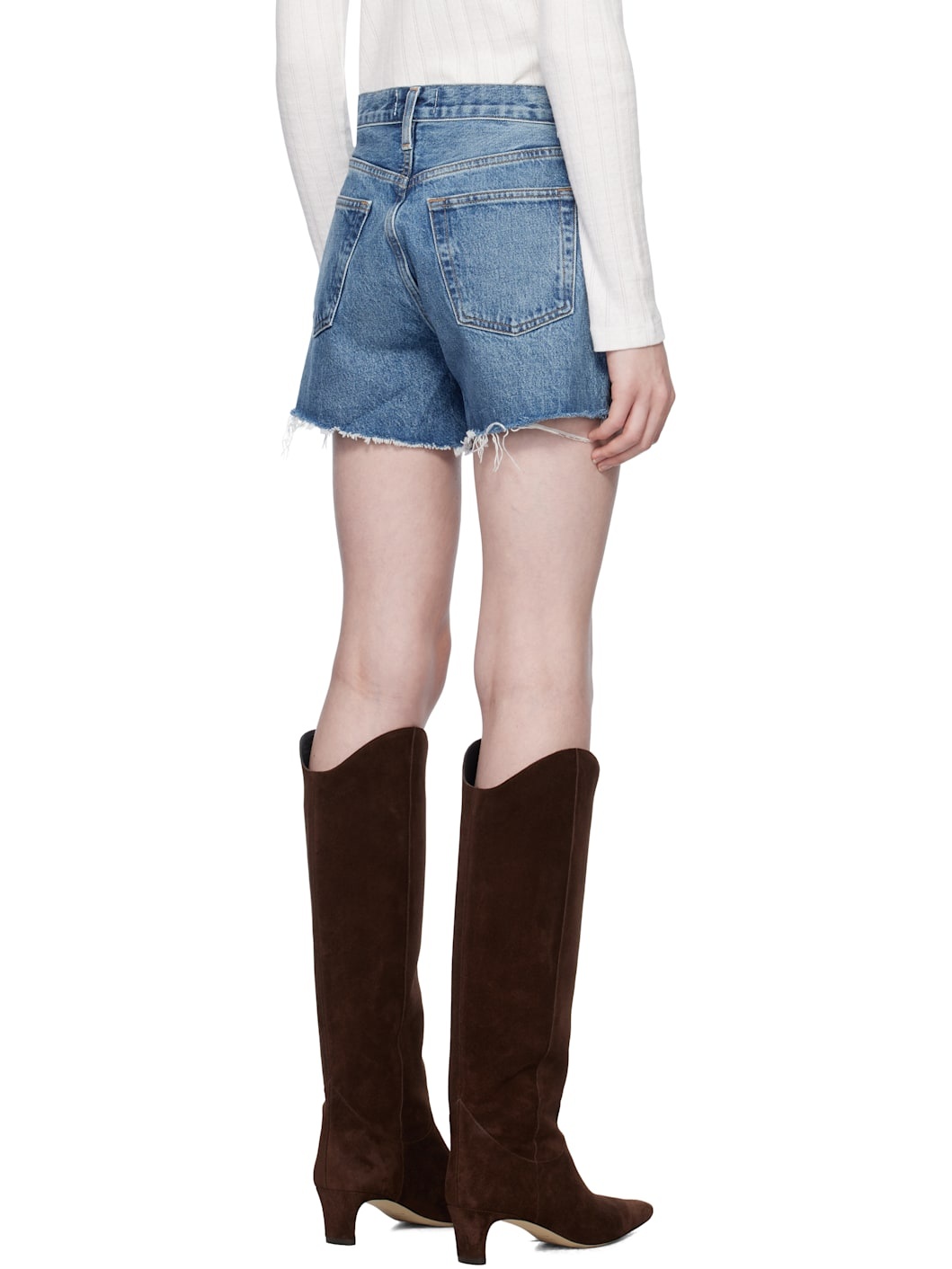 Blue Parker Long Denim Shorts - 3