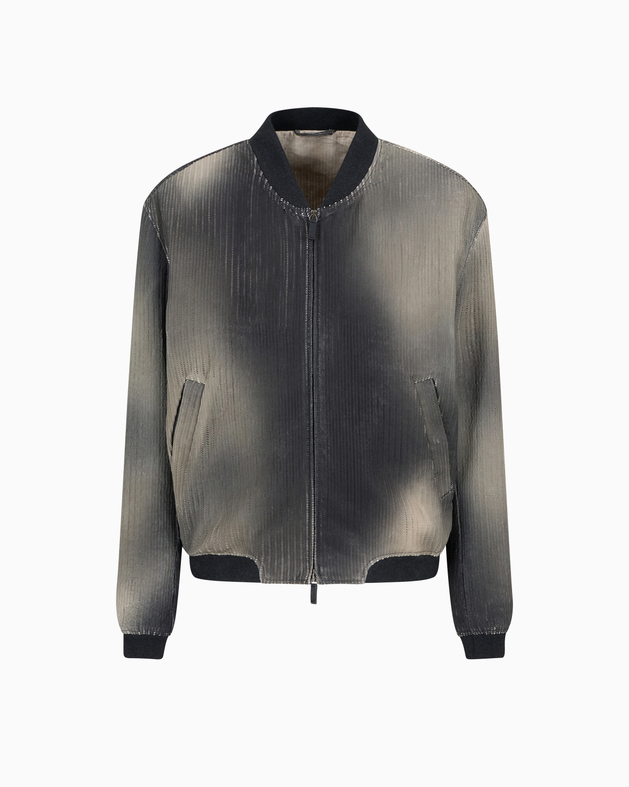 PERFORATED AND PRINTED NAPPA LEATHER BLOUSON - 1